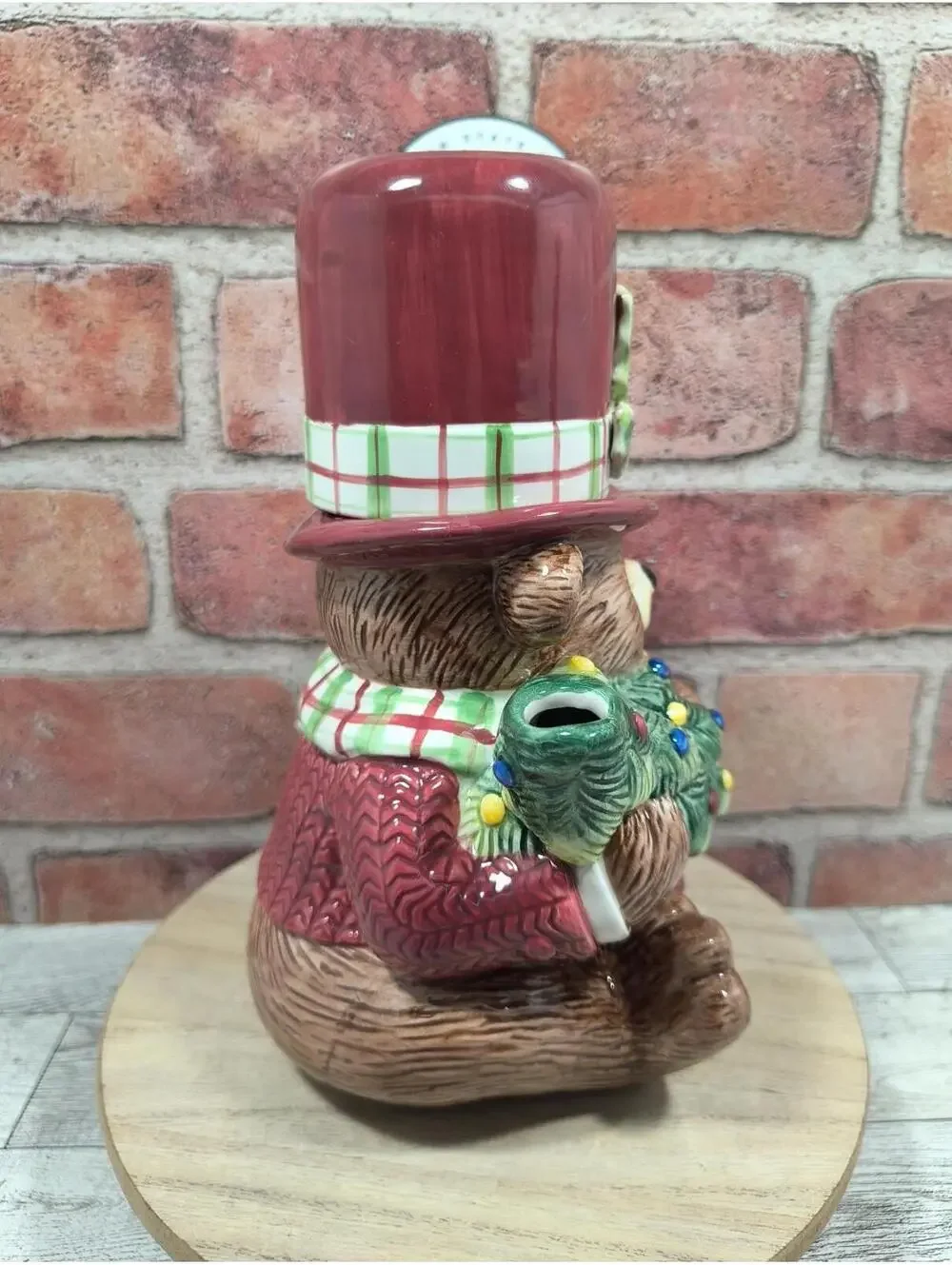 Fitz and Floyd Snack Therapy Cocoa Set Tea Christmas Teddy Bear Teapot and Mug